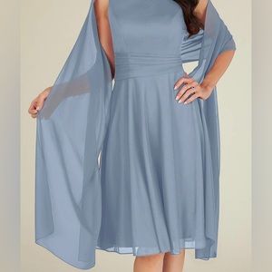 Chiffon Shawl - Dusty Blue - 90” long x20” wide